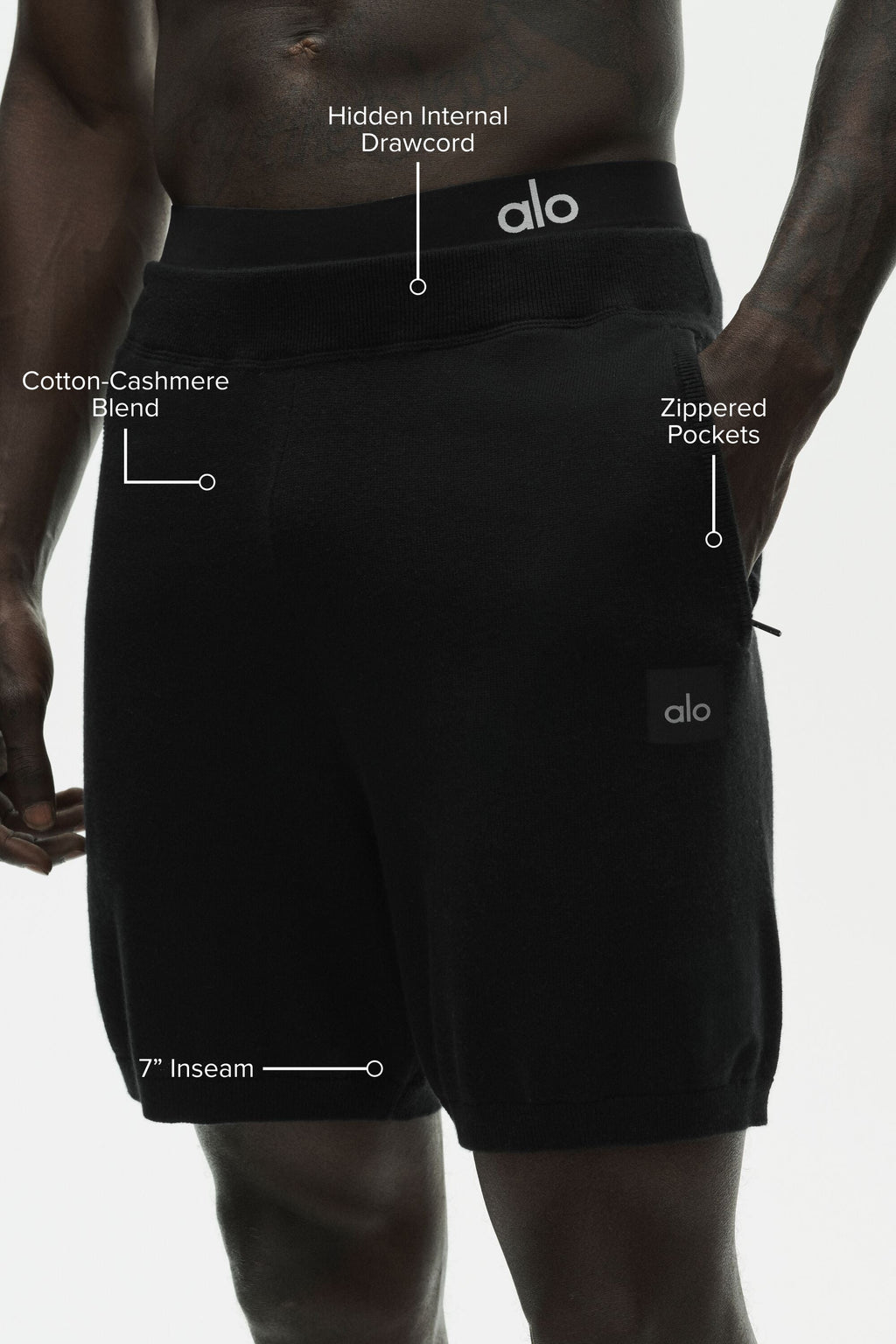 7" Cotton Cashmere Ever Soft Short - Black image 2