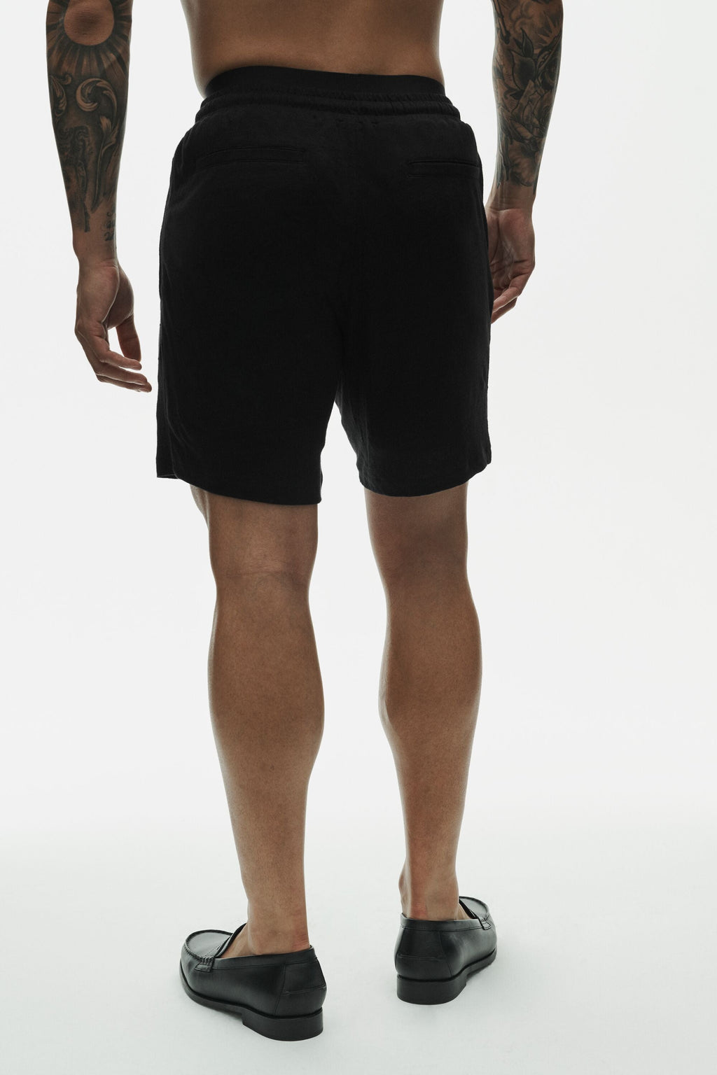 7" Linen Jersey Coastal Short - Black image 4