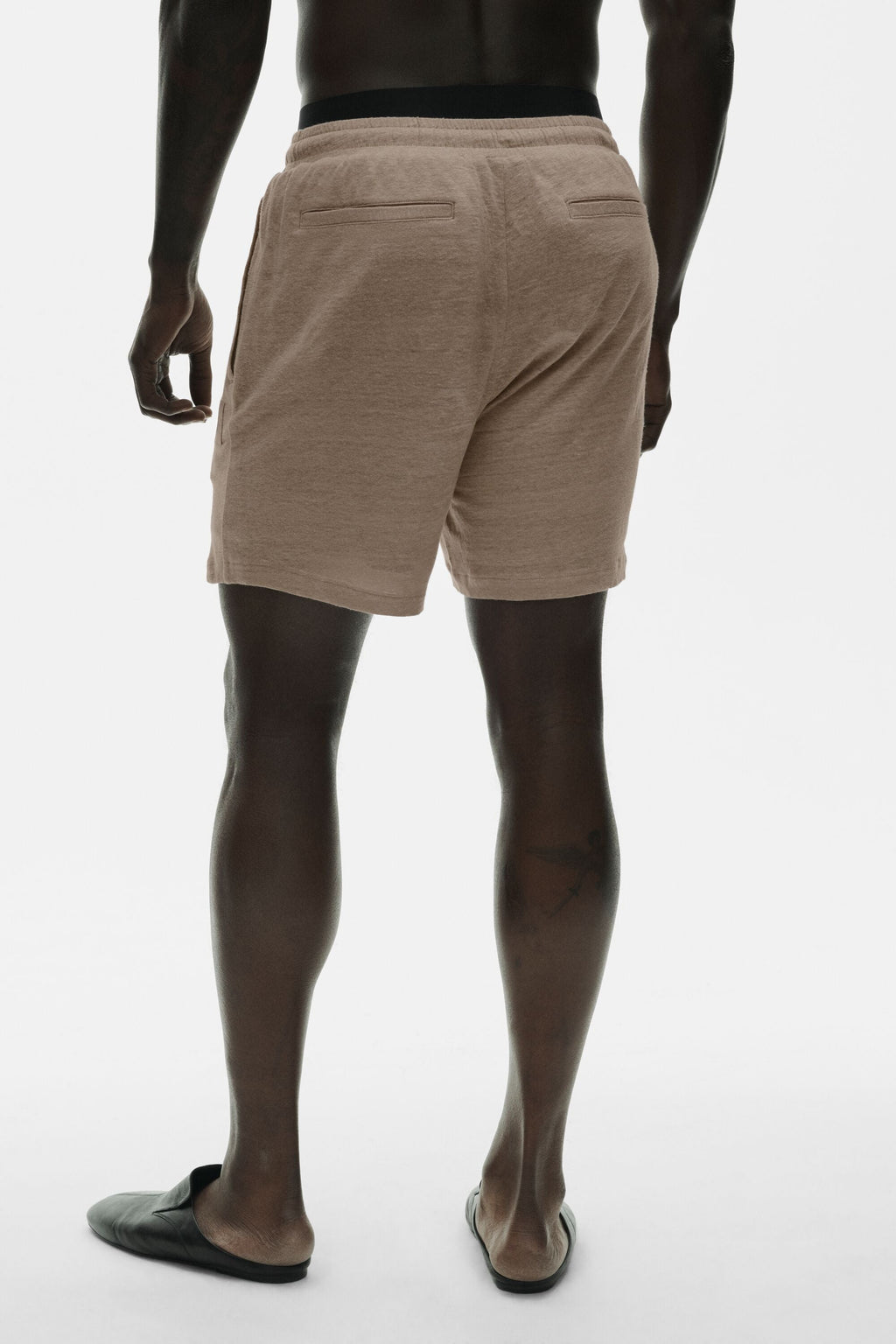 7" Linen Jersey Coastal Short - Gravel image 3
