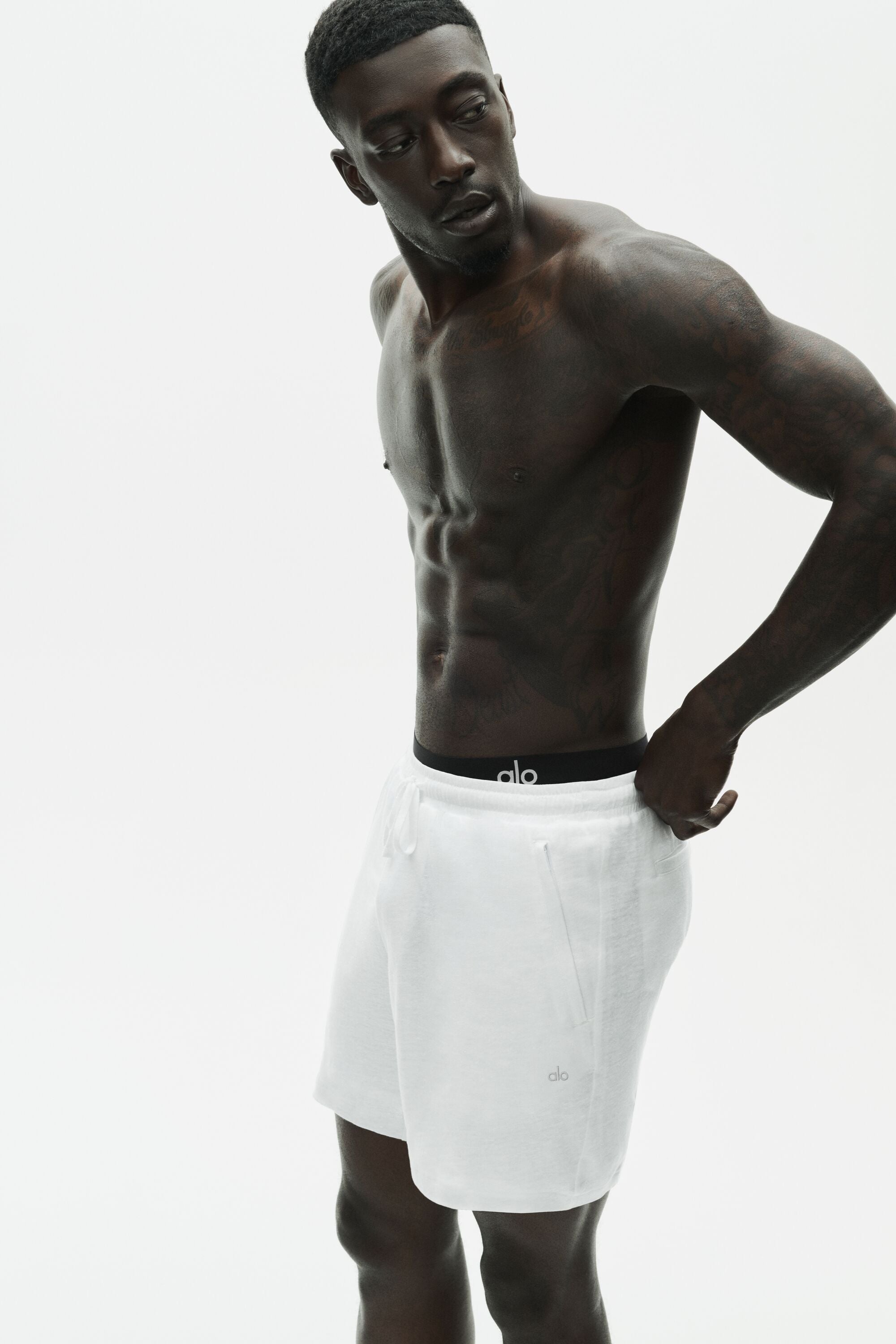 7" Linen Jersey Coastal Short - White image 1