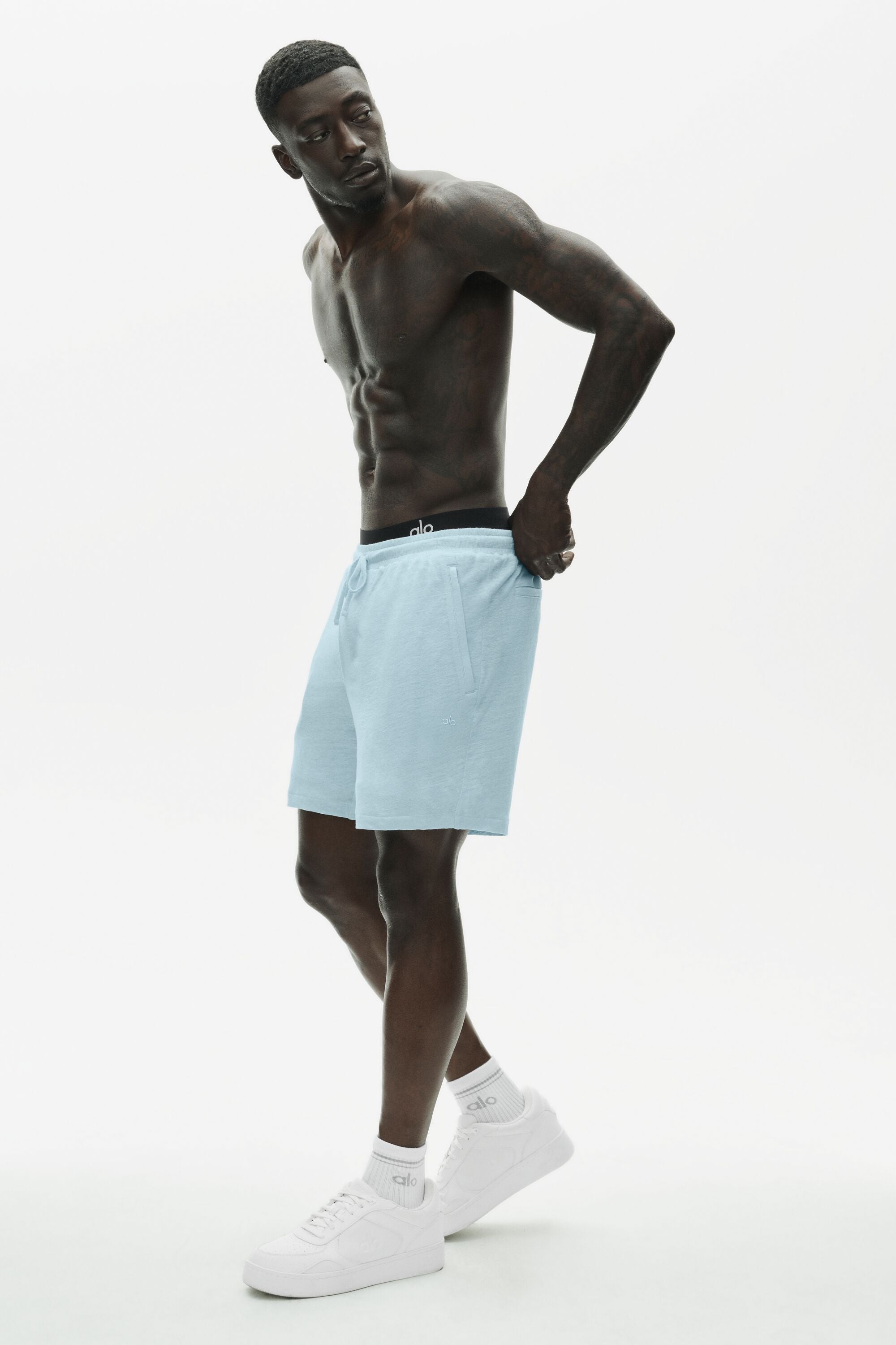7" Linen Jersey Coastal Short - Seaside Blue image 4