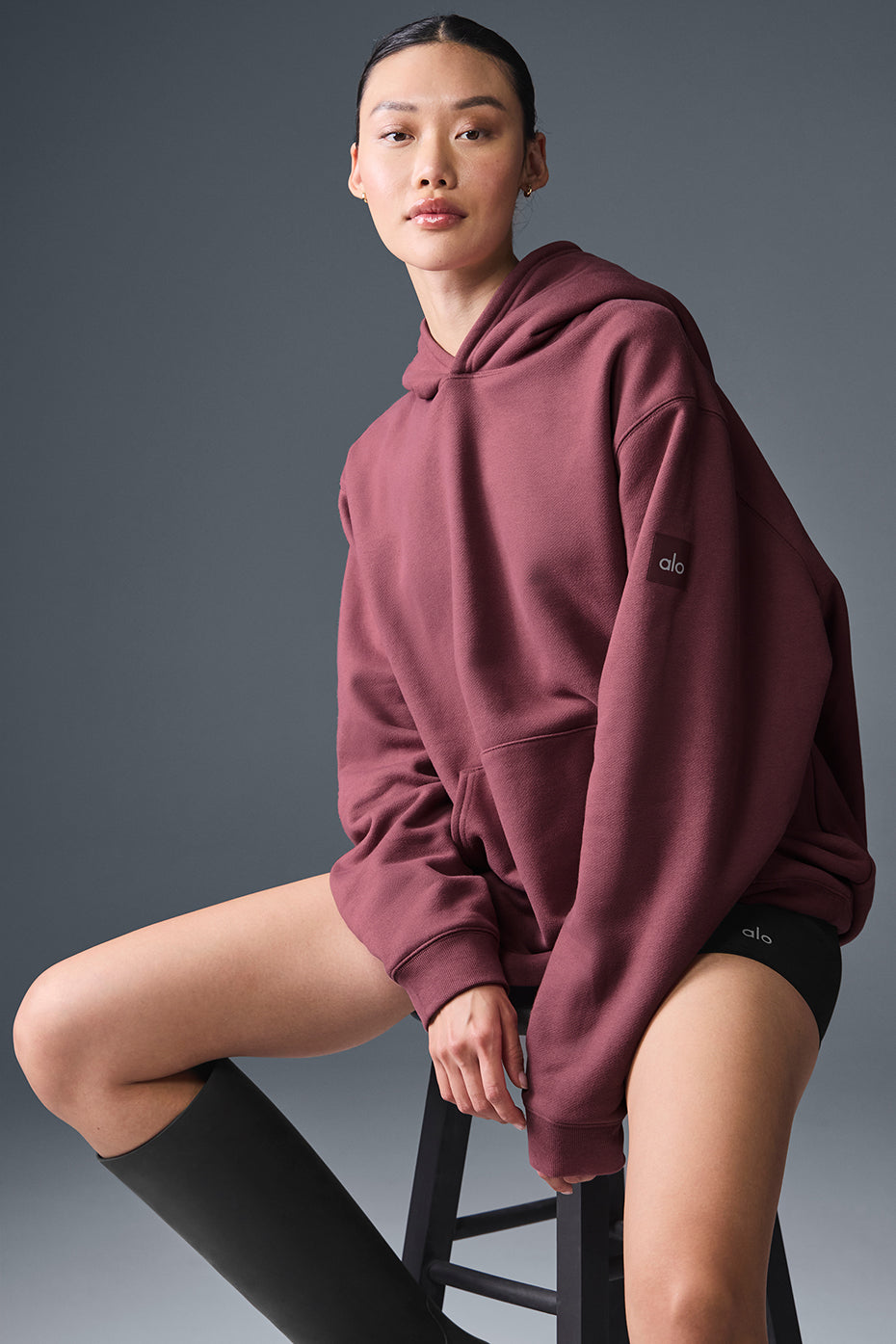Renown Heavy Weight Hoodie - Burgundy Truffle image 3