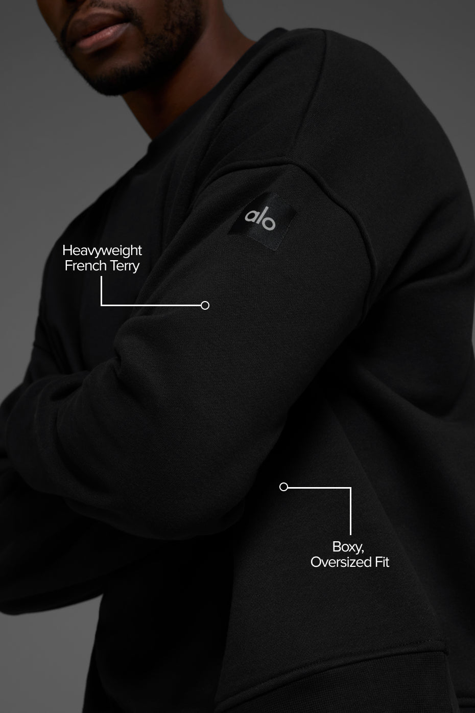 Renown Heavy Weight Crew Neck Pullover - Black image 2