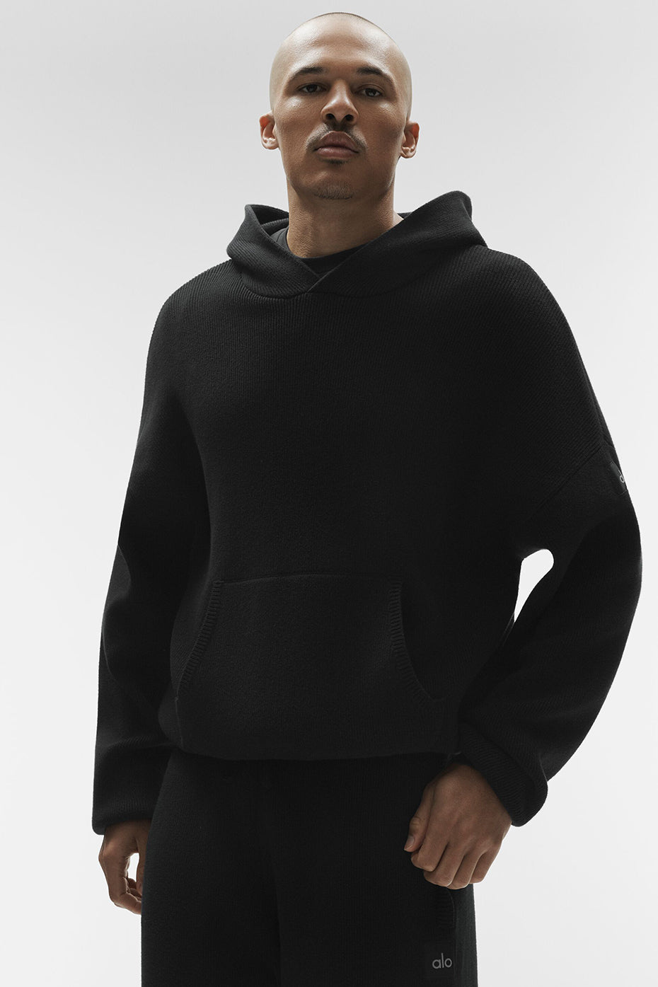 Scholar Hooded Sweater - Black image 1