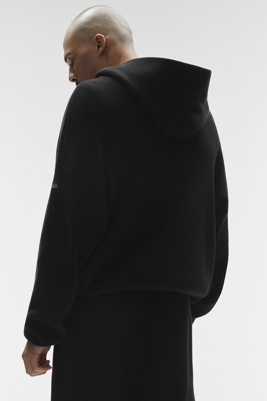 Scholar Hooded Sweater - Black image 2