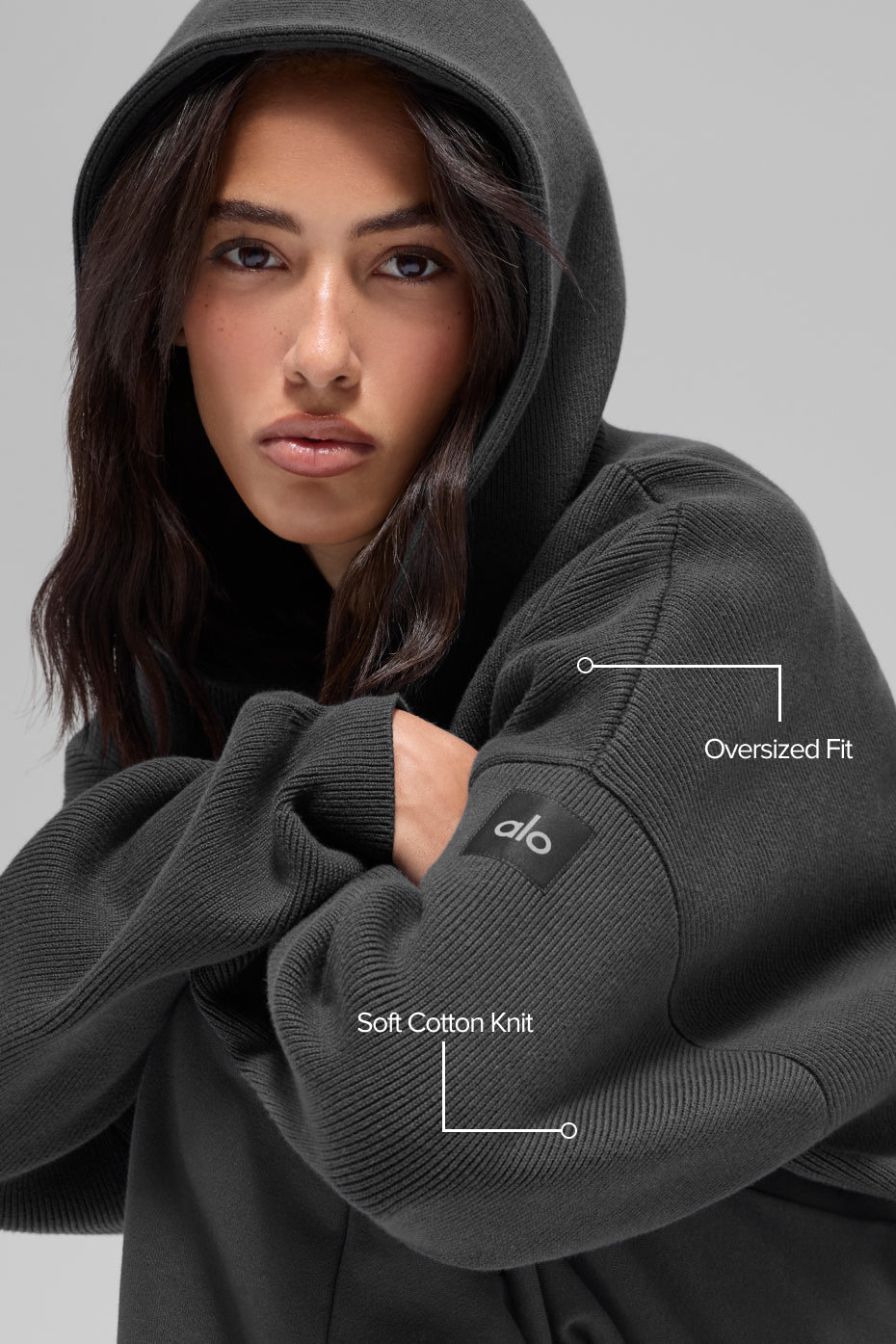 Scholar Hooded Sweater - Anthracite image 2