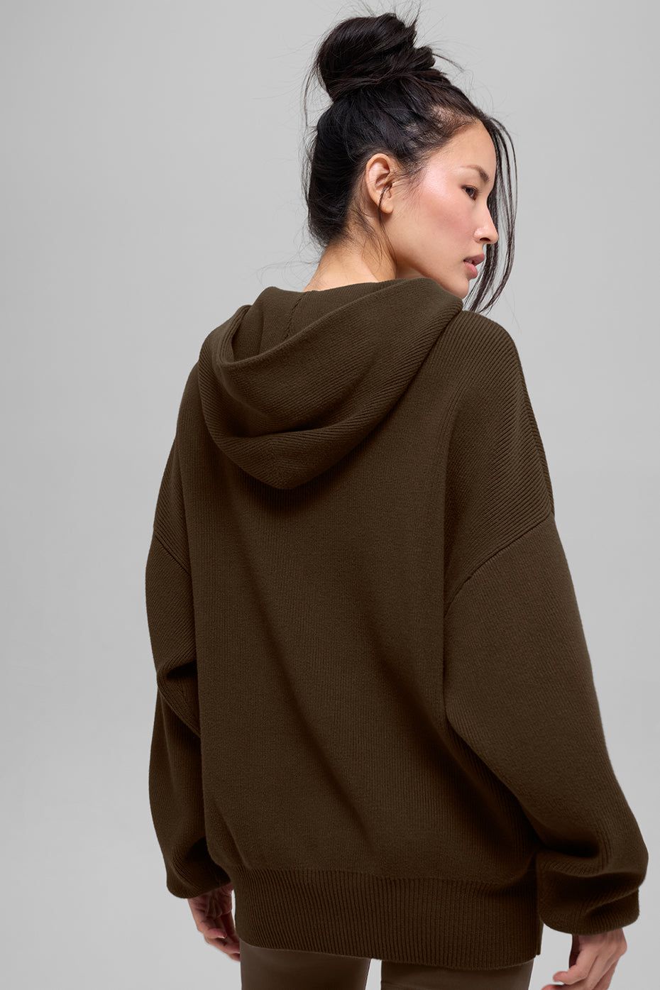 Scholar Hooded Sweater - Espresso image 3