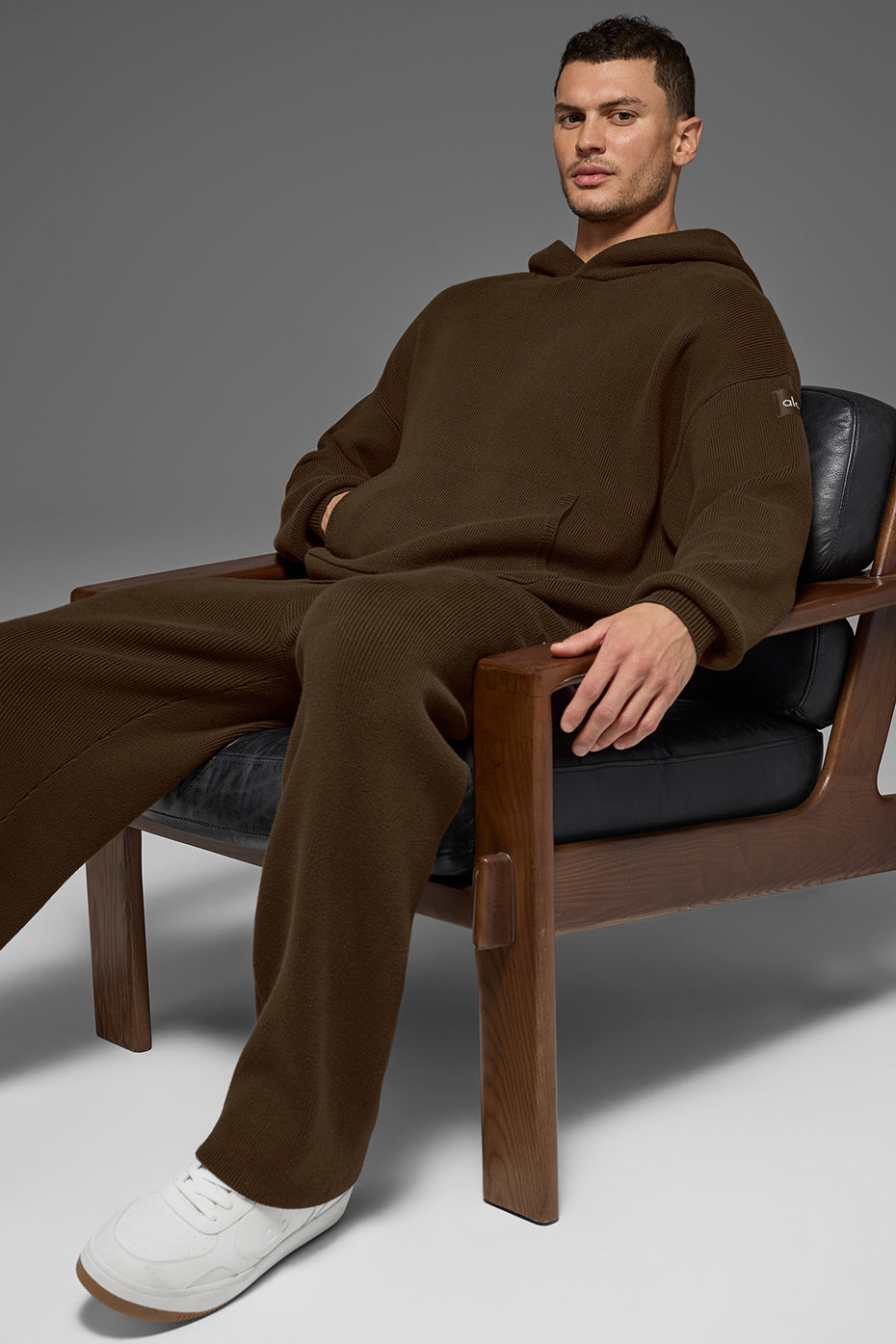 Scholar Hooded Sweater - Espresso image 5