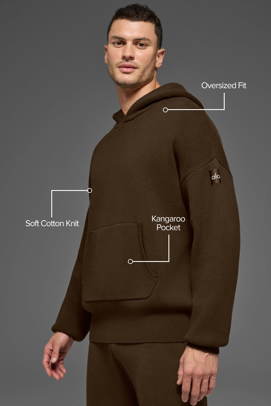 Scholar Hooded Sweater - Espresso image 2