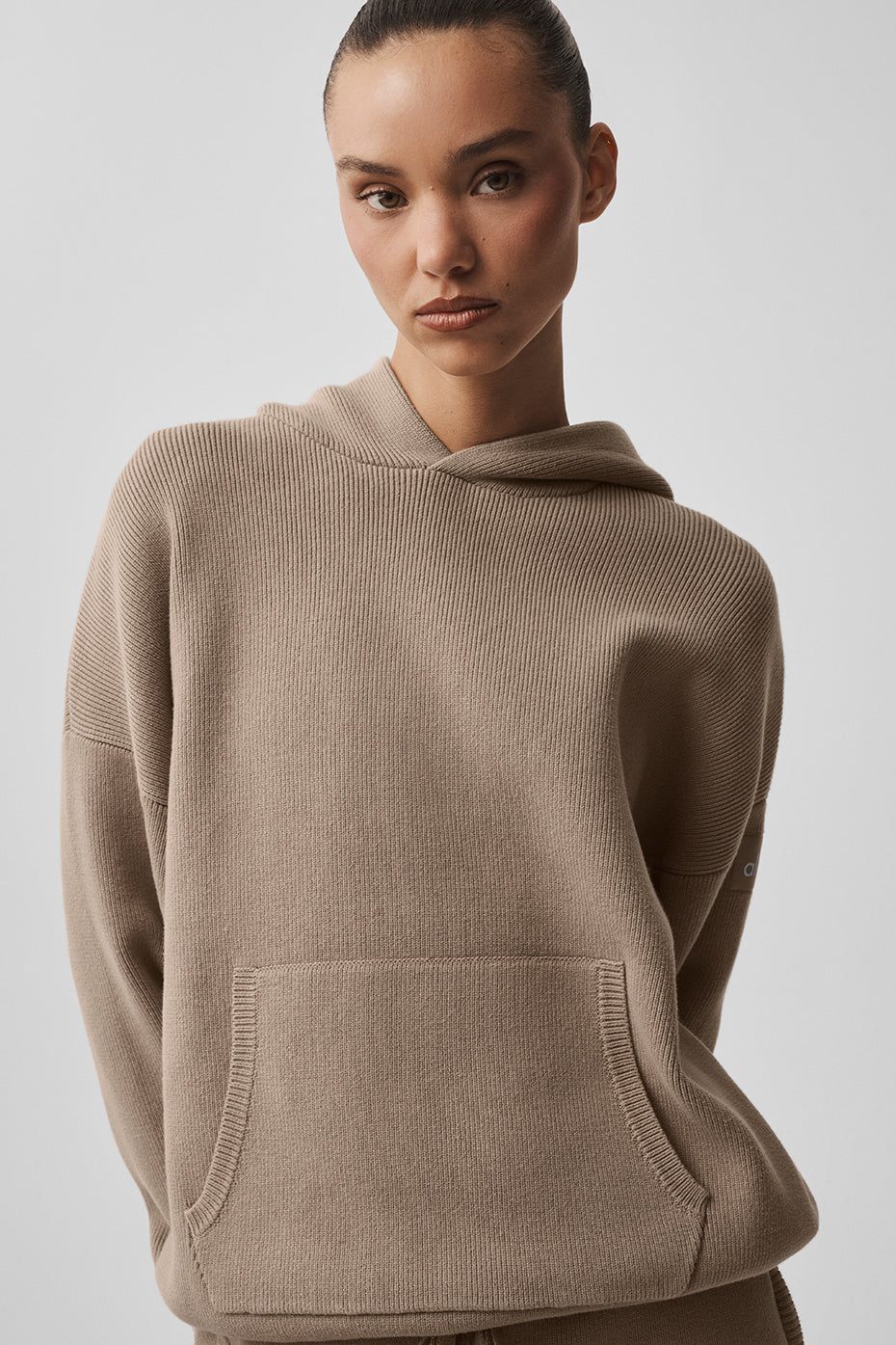 Scholar Hooded Sweater - Gravel image 1