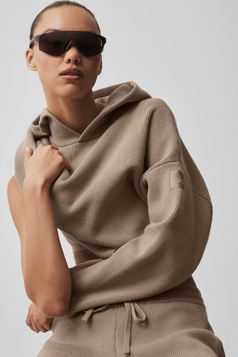 Scholar Hooded Sweater - Gravel image 3