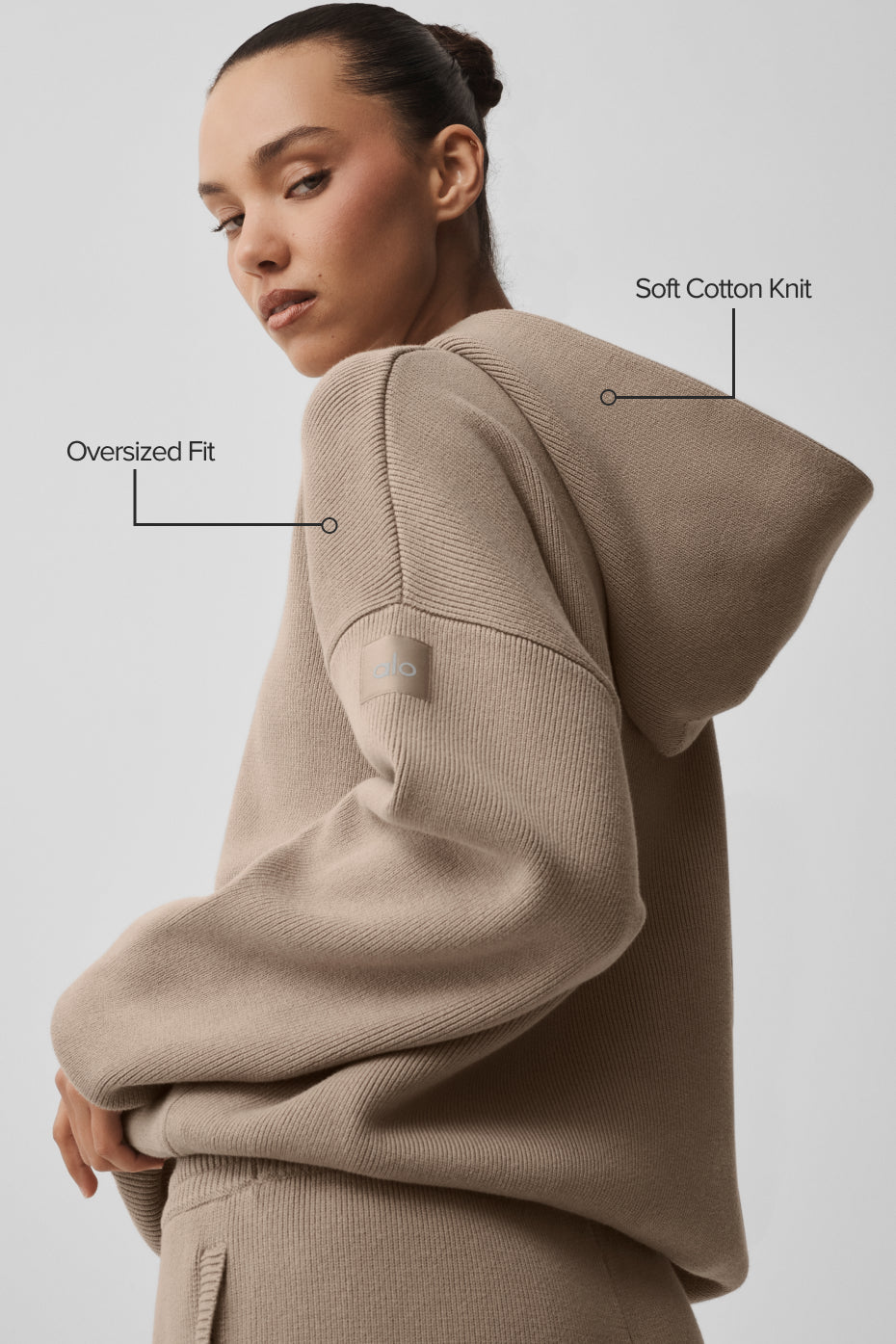 Scholar Hooded Sweater - Gravel image 2