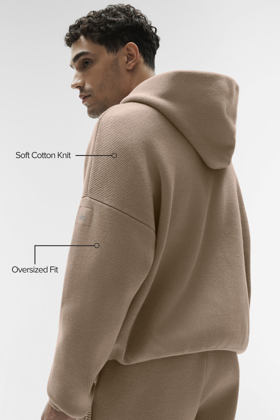 Scholar Hooded Sweater - Gravel image 2