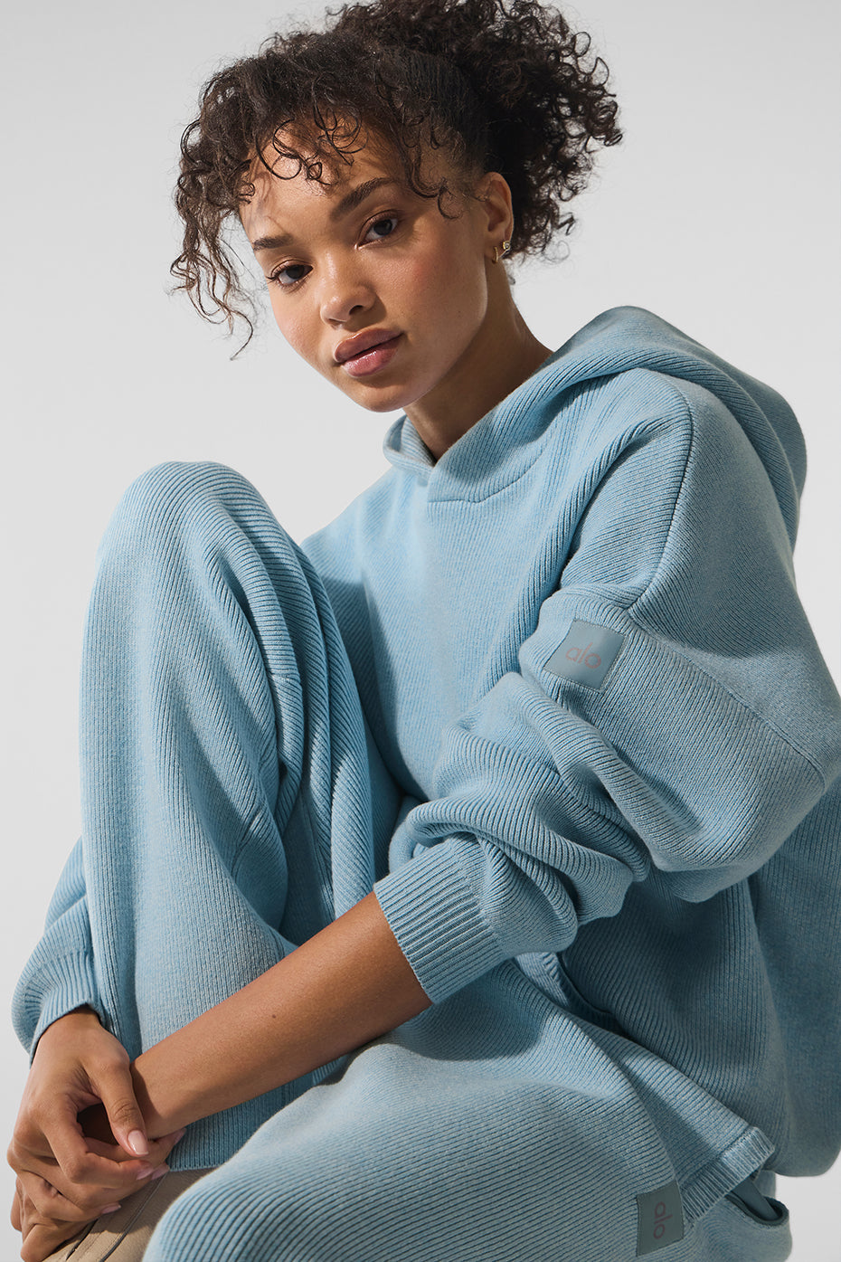 Scholar Hooded Sweater - Celestial Blue Heather image 2