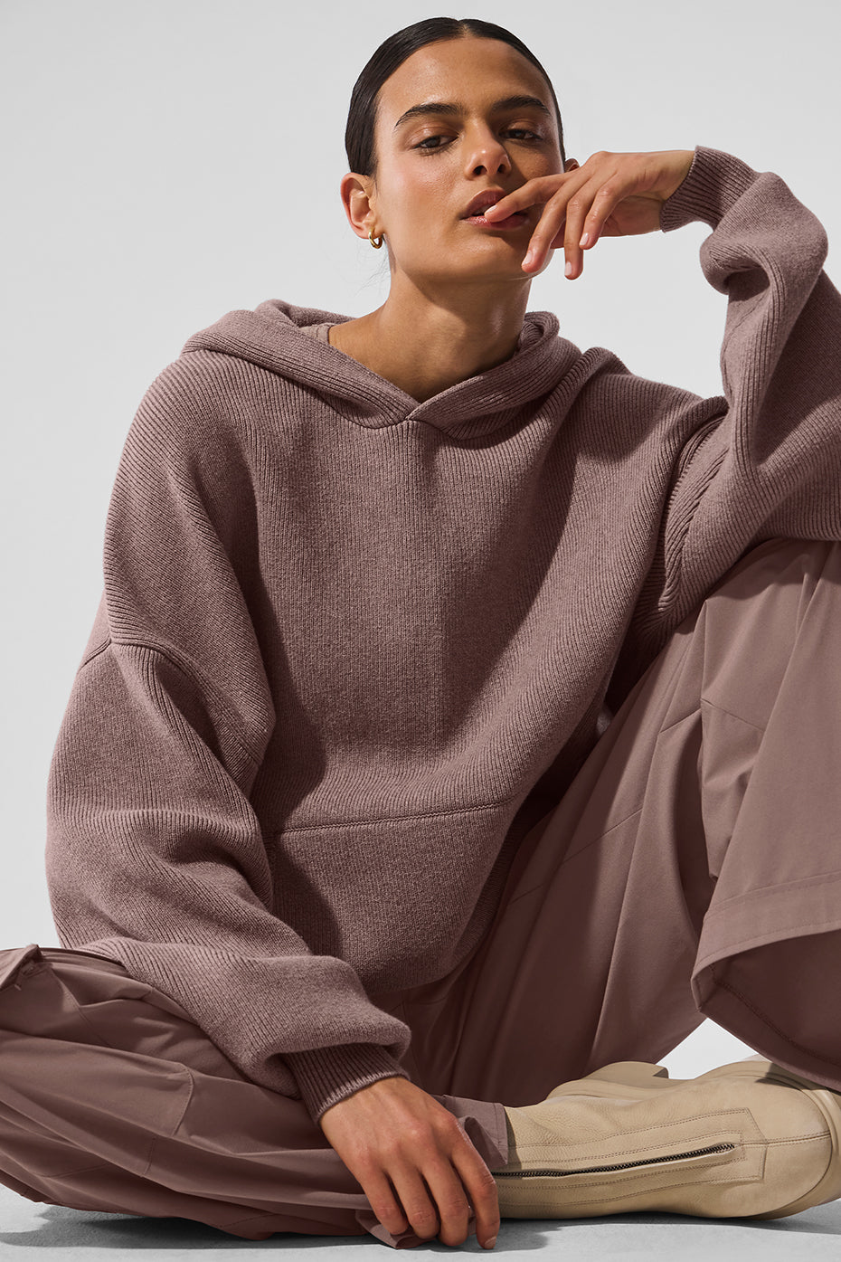 Scholar Hooded Sweater - Mushroom Heather image 5