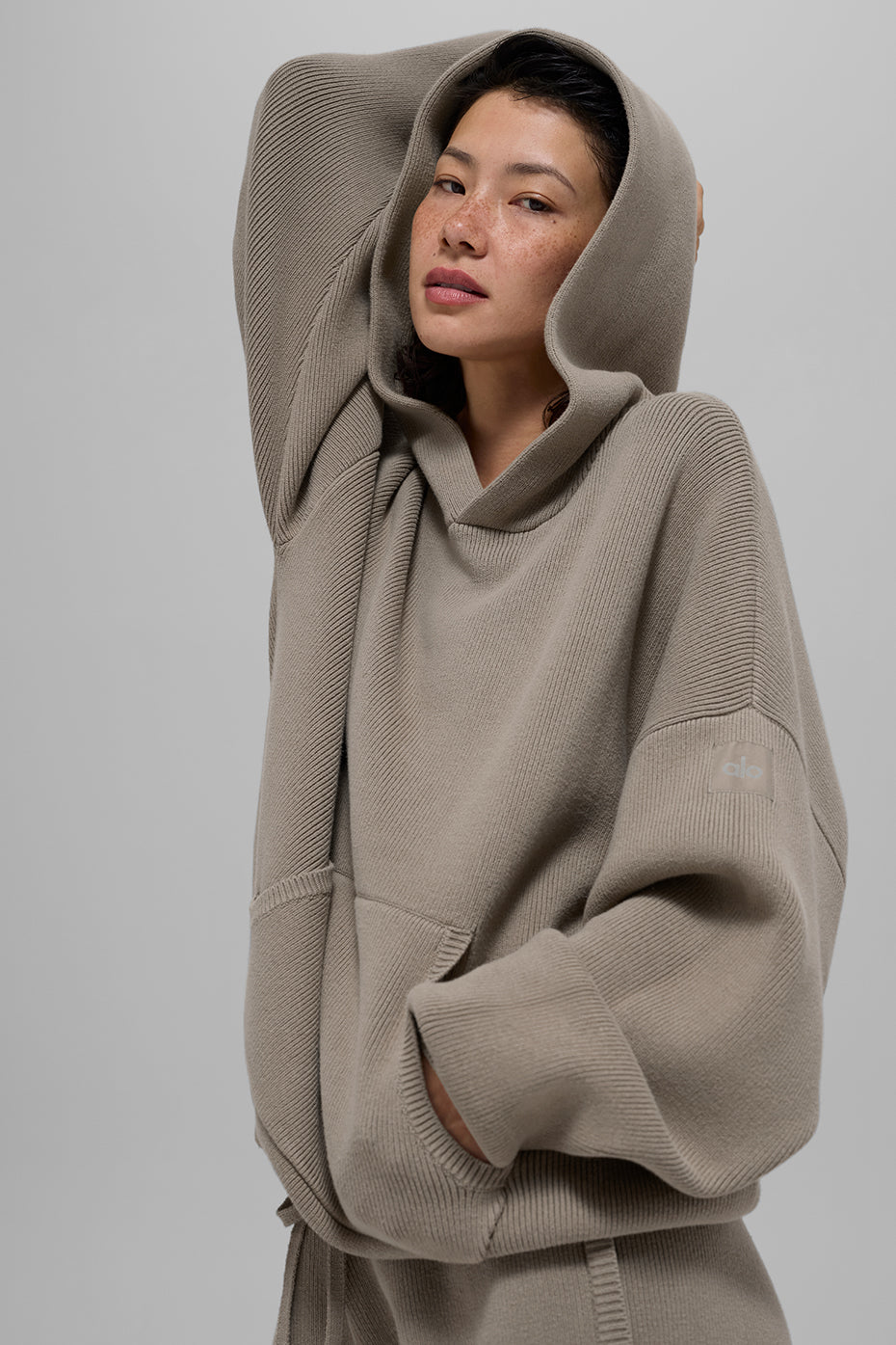 Scholar Hooded Sweater - Light Cocoa image 1