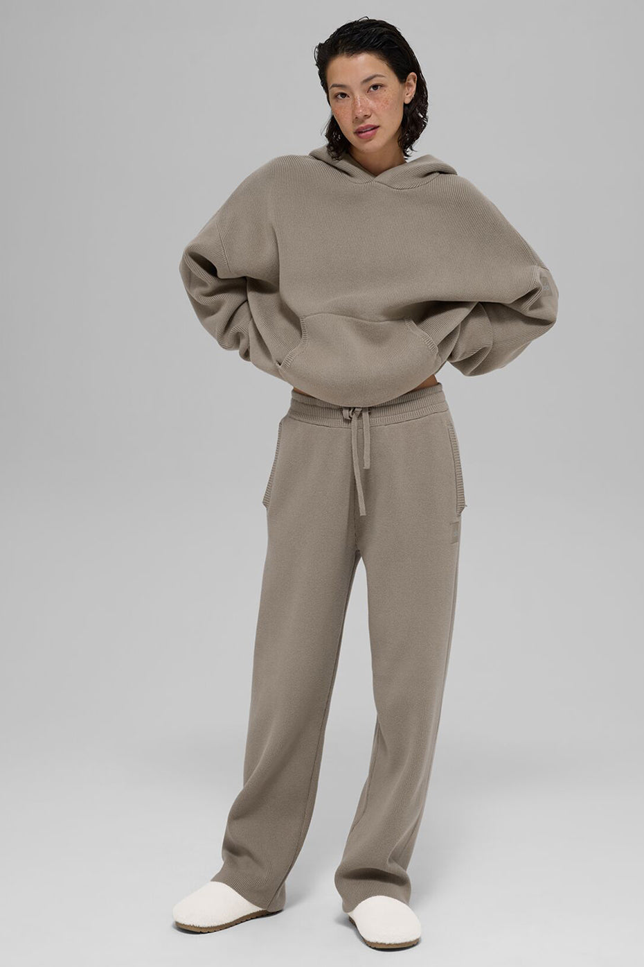 Scholar Hooded Sweater - Light Cocoa image 3