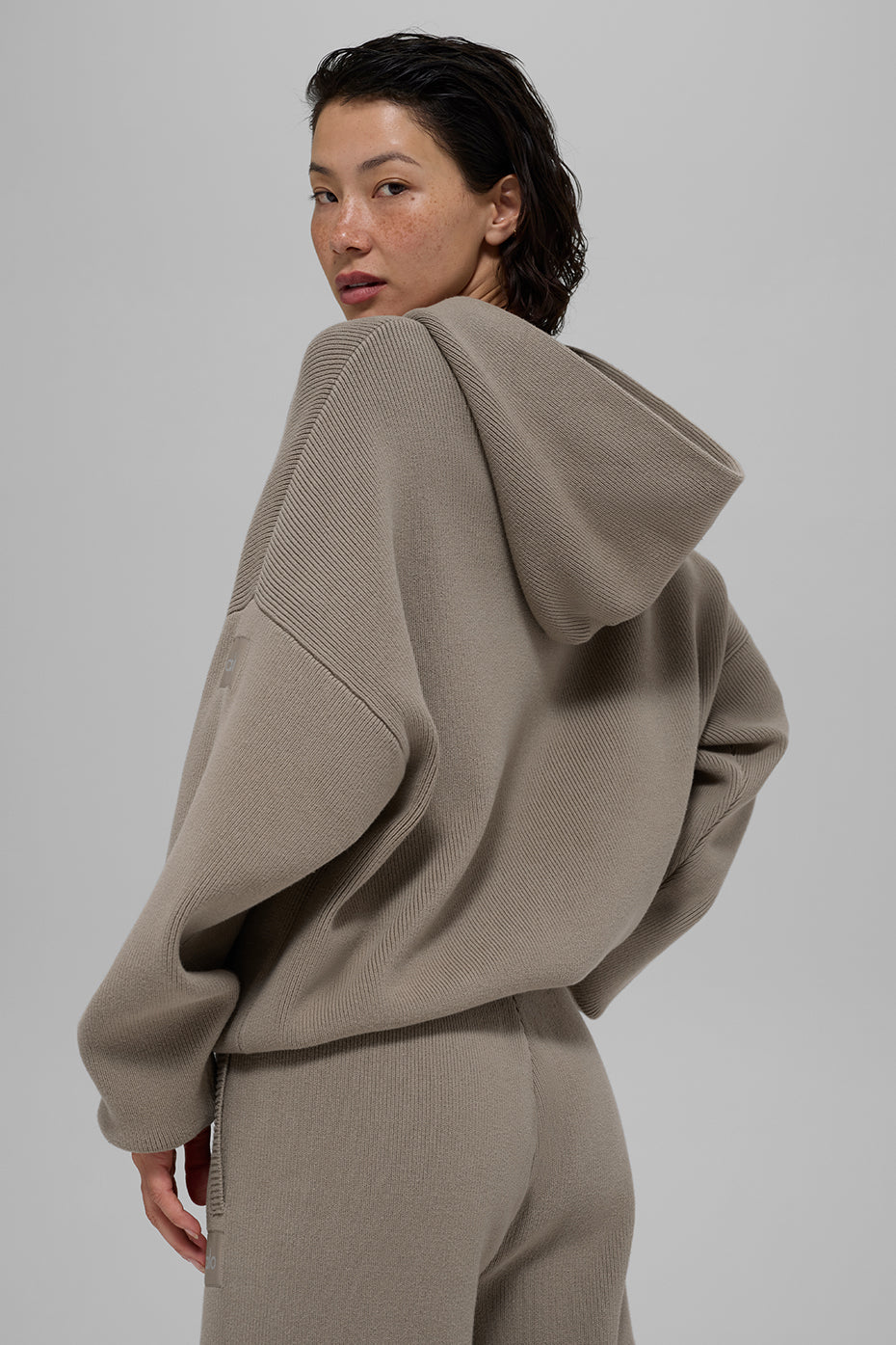 Scholar Hooded Sweater - Light Cocoa image 2