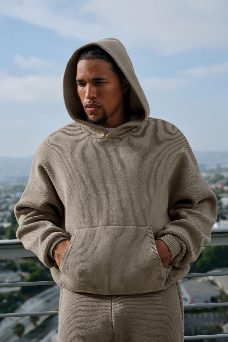Scholar Hooded Sweater - Light Cocoa image 1