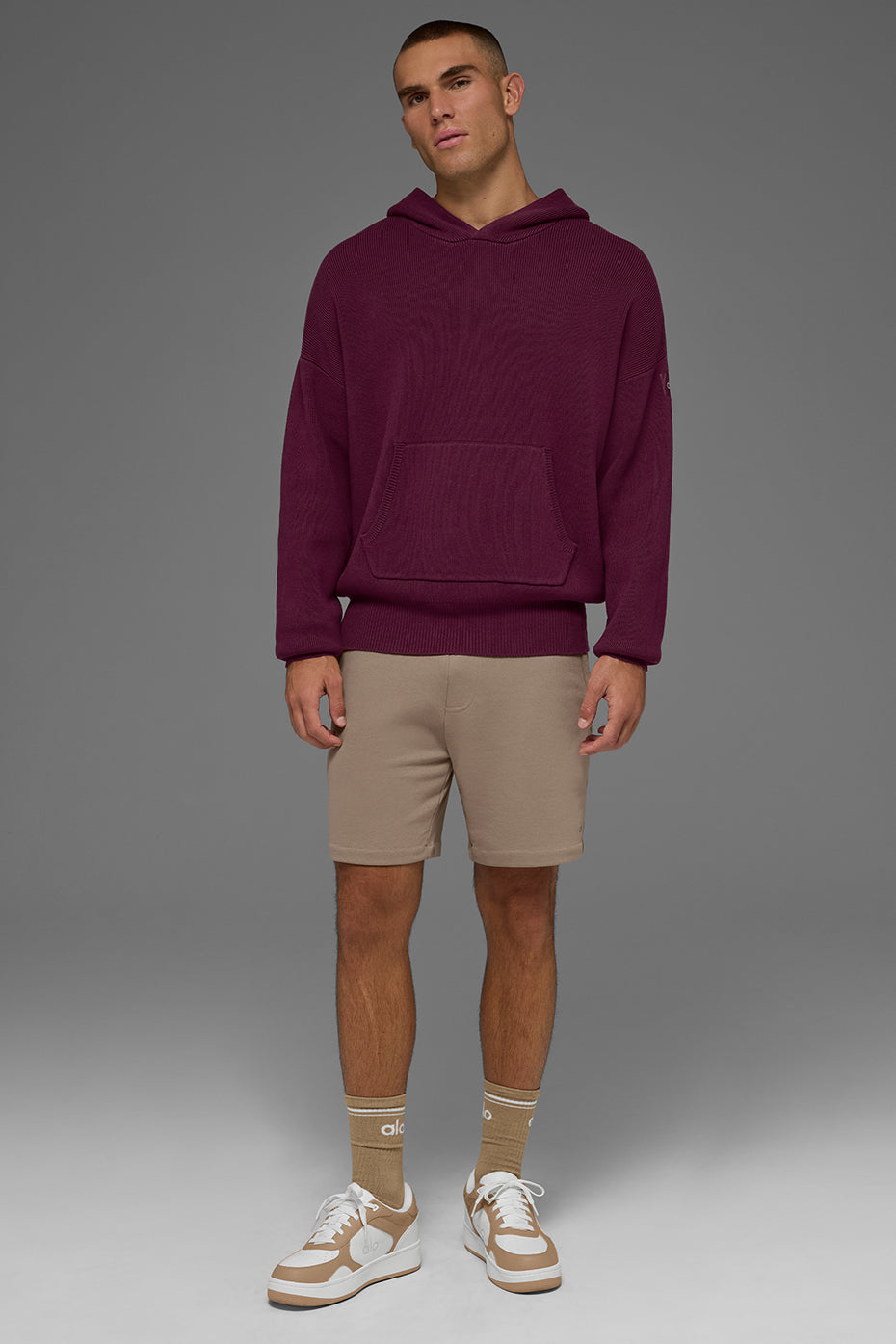 Scholar Hooded Sweater - Burgundy image 5
