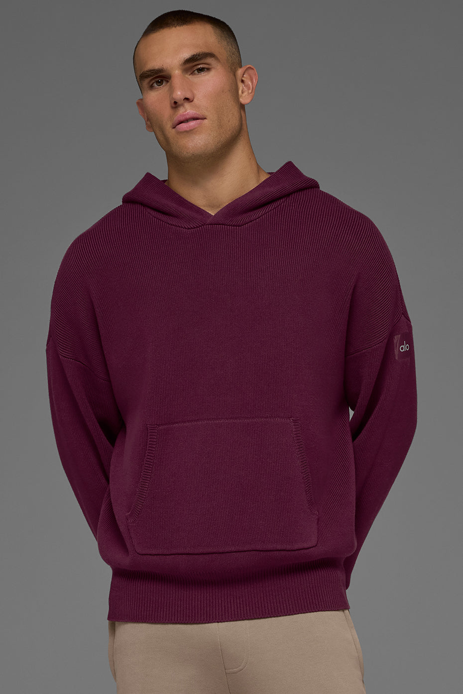 Scholar Hooded Sweater - Burgundy image 1