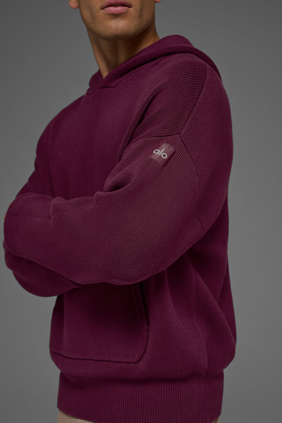 Scholar Hooded Sweater - Burgundy image 2