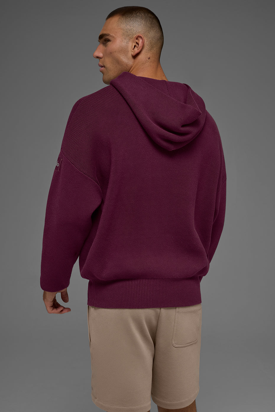 Scholar Hooded Sweater - Burgundy image 3