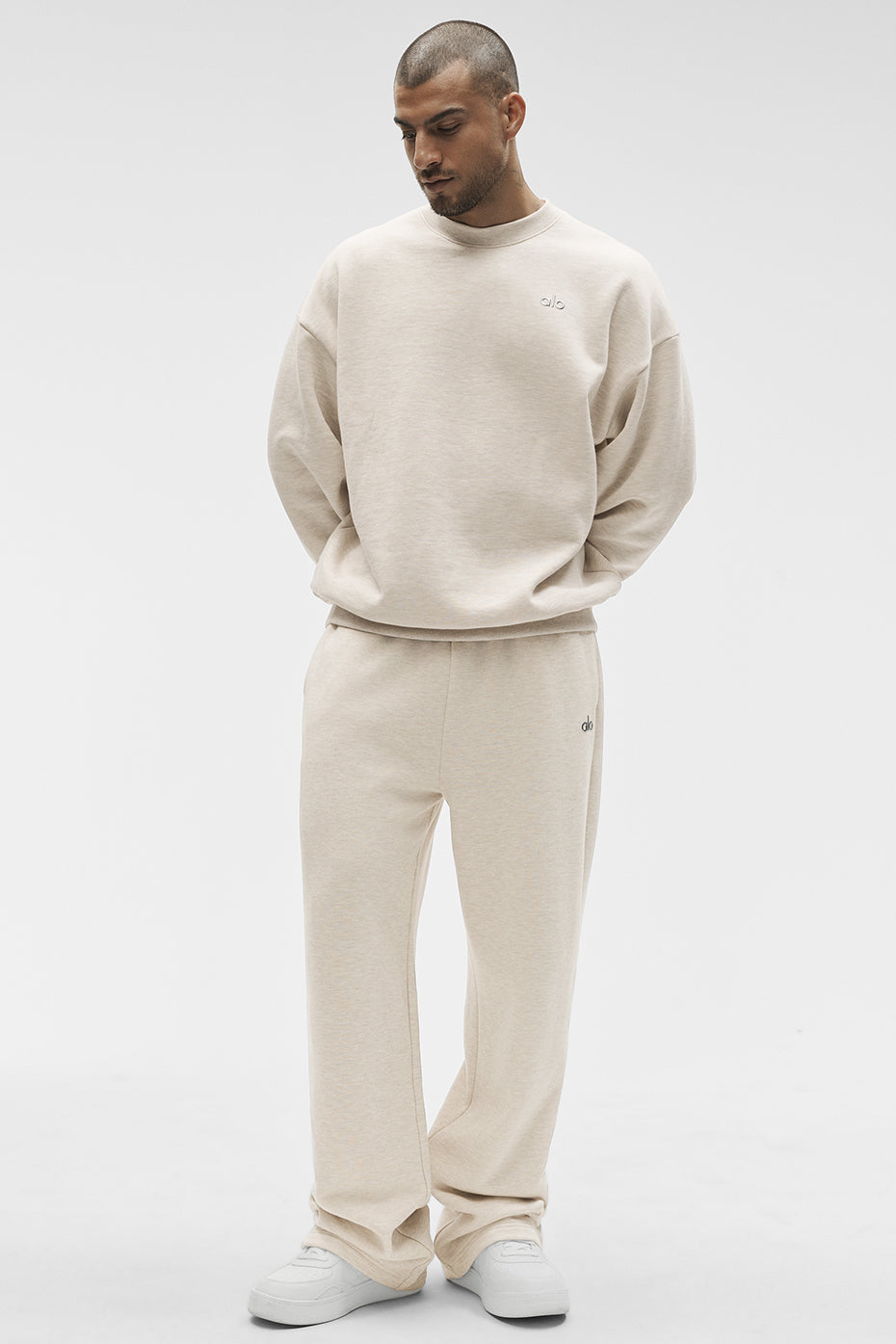 Accolade Crew Neck Pullover - Oatmeal Heather image 5