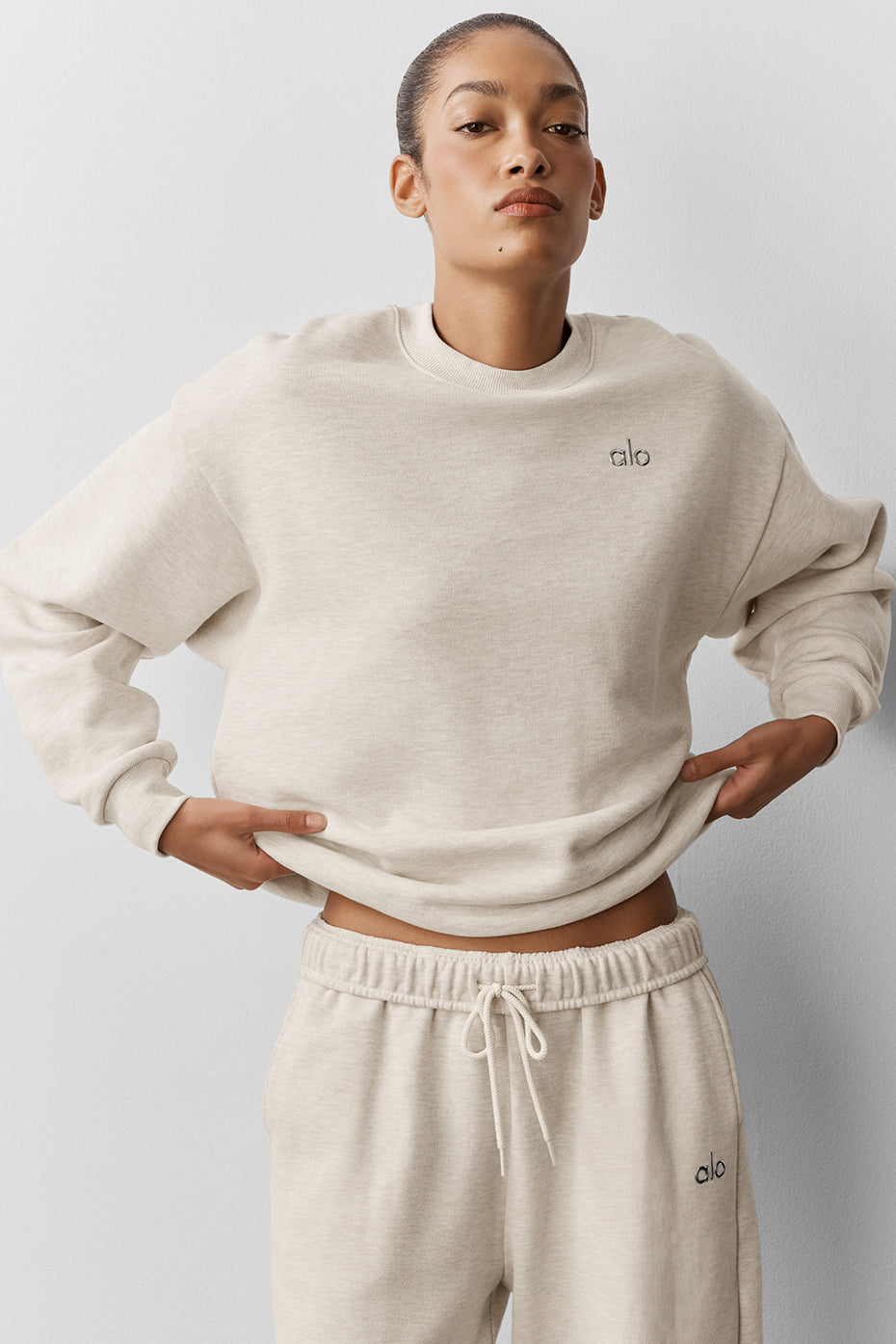 Accolade Crew Neck Pullover - Oatmeal Heather image 4