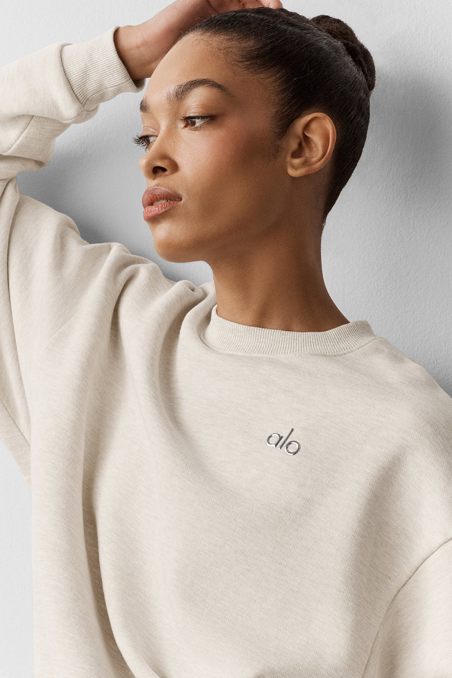 Accolade Crew Neck Pullover - Oatmeal Heather image 3