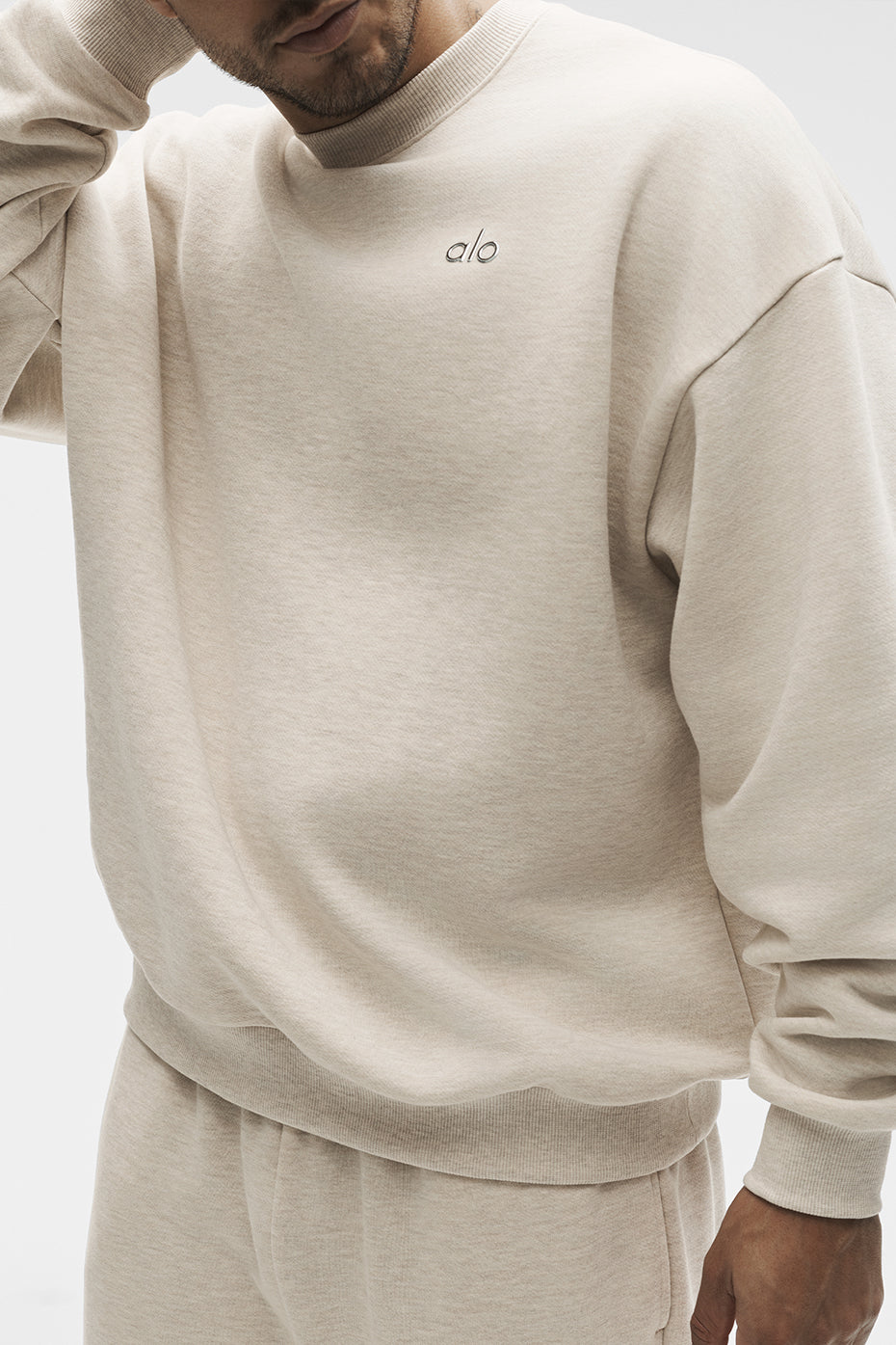 Accolade Crew Neck Pullover - Oatmeal Heather image 3