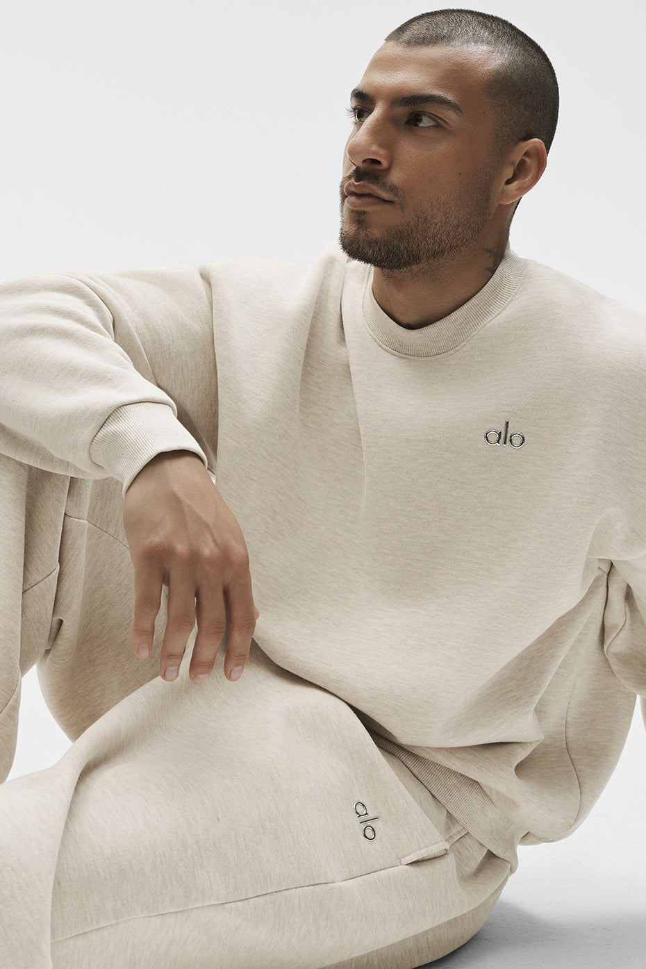Accolade Crew Neck Pullover - Oatmeal Heather image 4