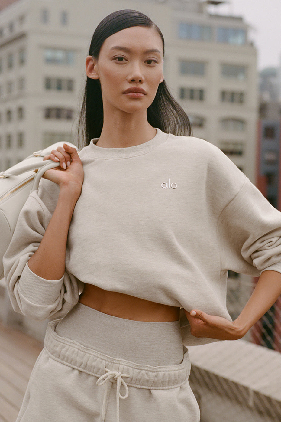 Accolade Crew Neck Pullover - Oatmeal Heather image 1