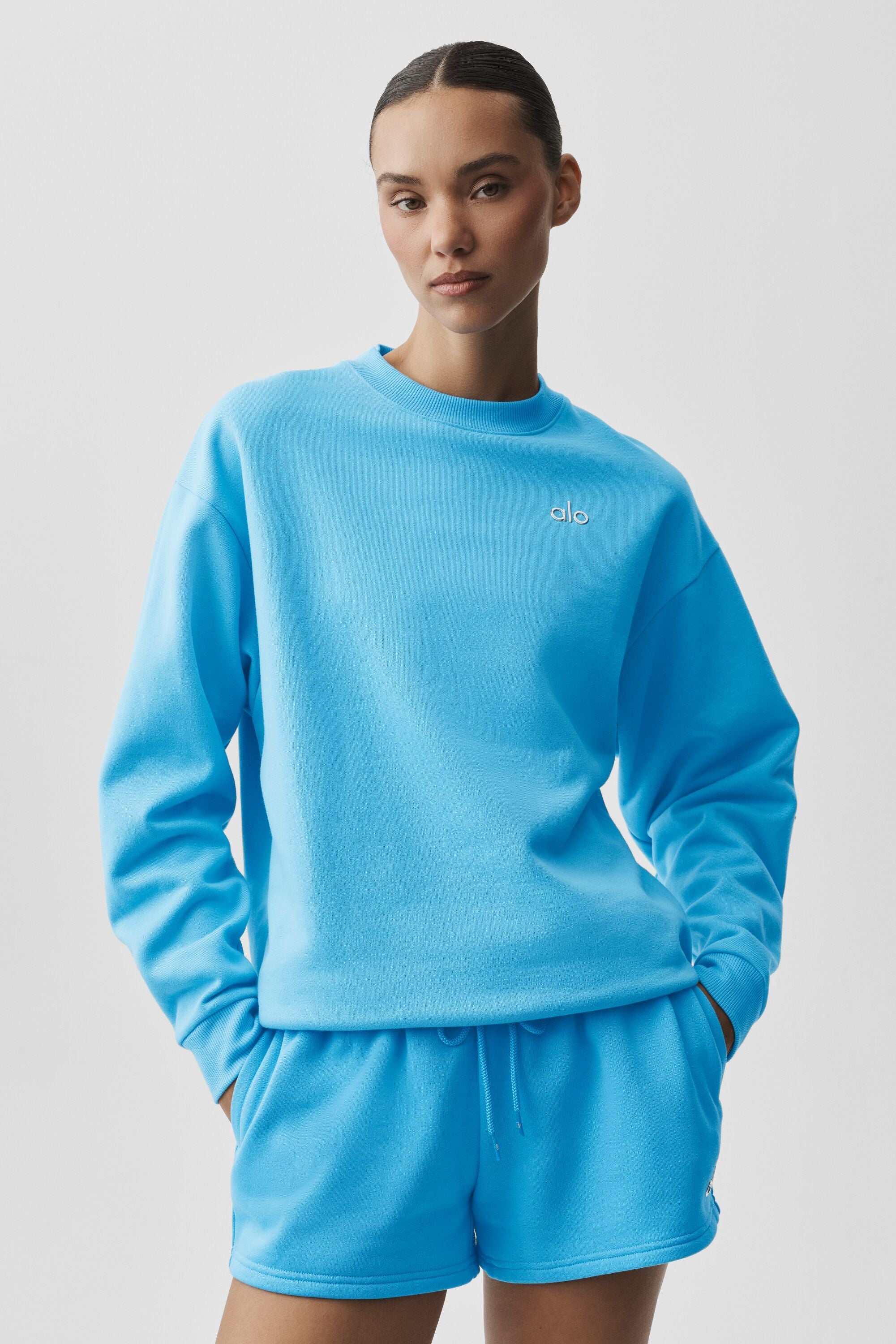 Accolade Crew Neck Pullover - Azure Blue image 2
