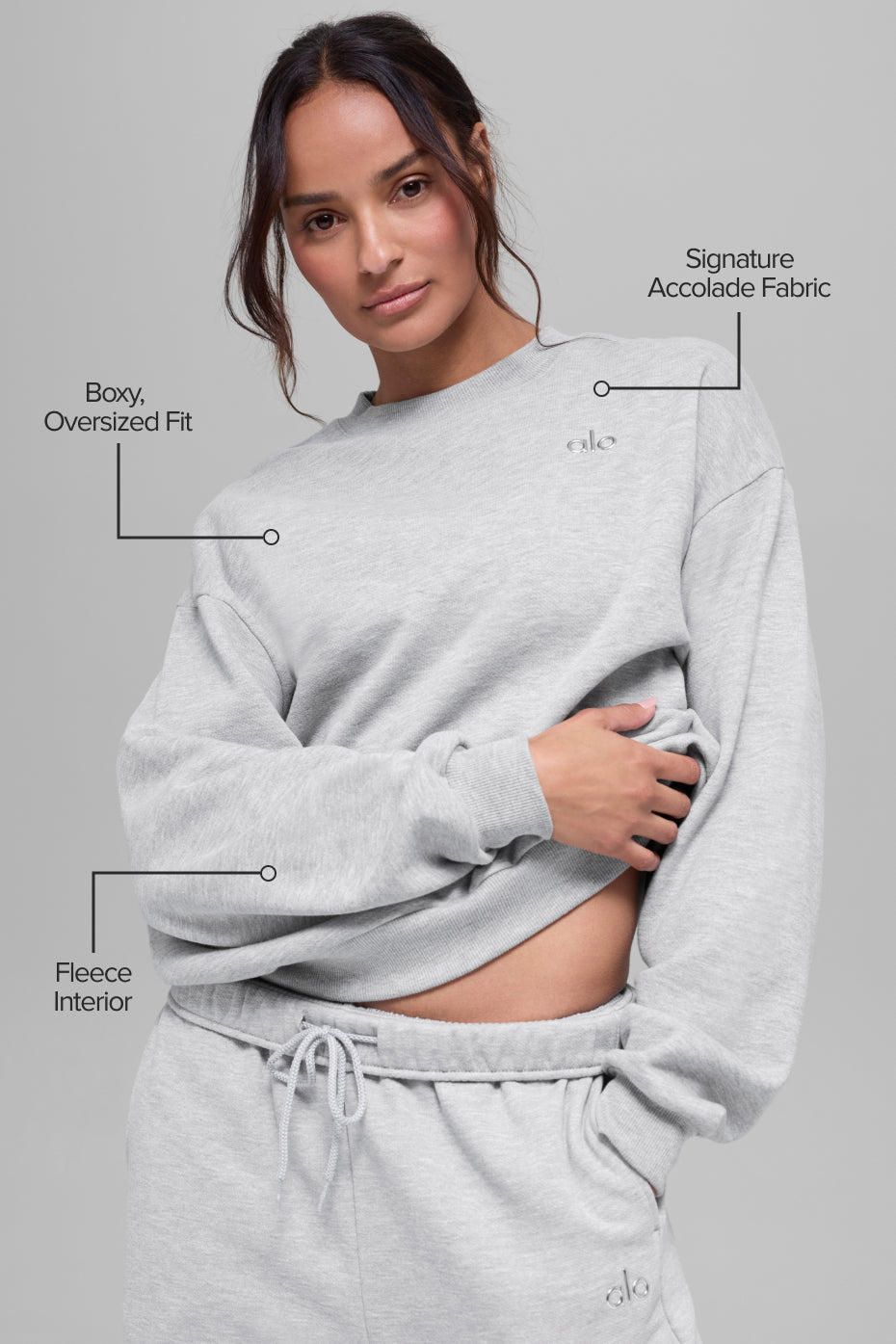 Accolade Crew Neck Pullover - Athletic Heather Grey image 2