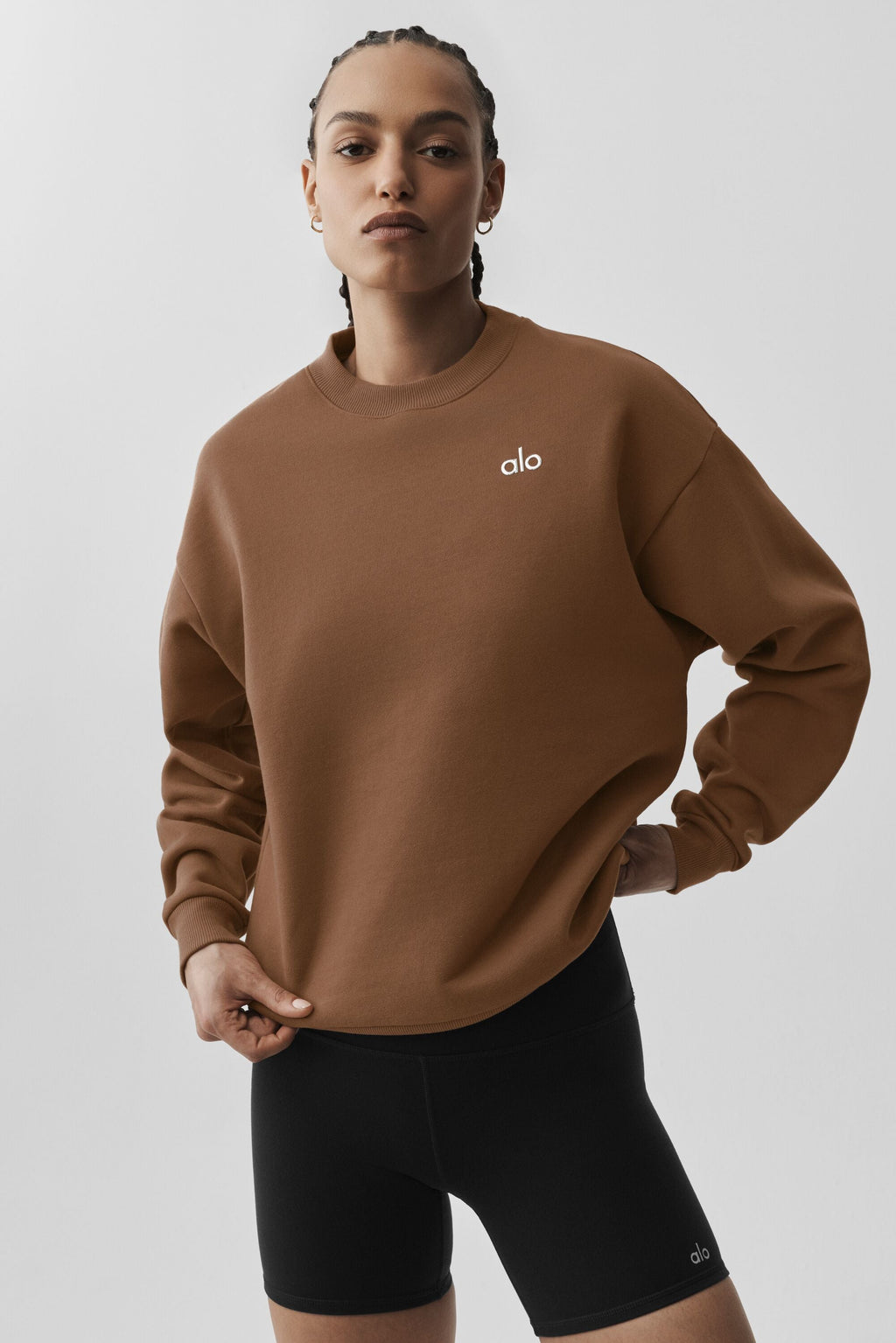 Accolade Crew Neck Pullover - Sun Kissed Brown image 3