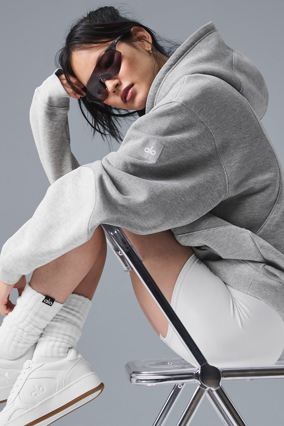 Make Waves Hoodie - Athletic Heather Grey Tonal image 3