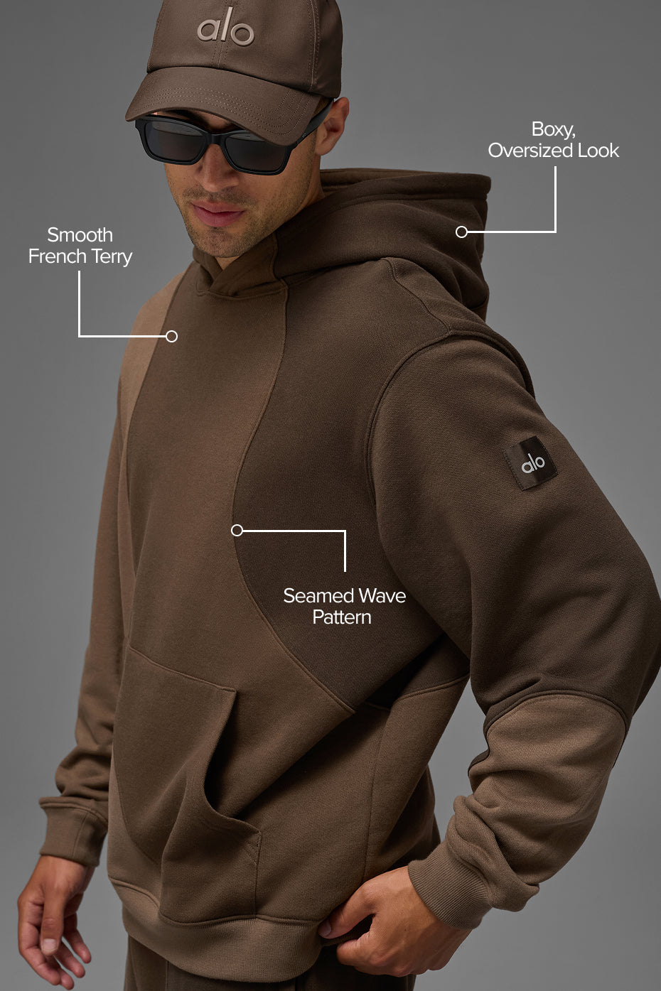 Make Waves Hoodie - Espresso Tonal image 2