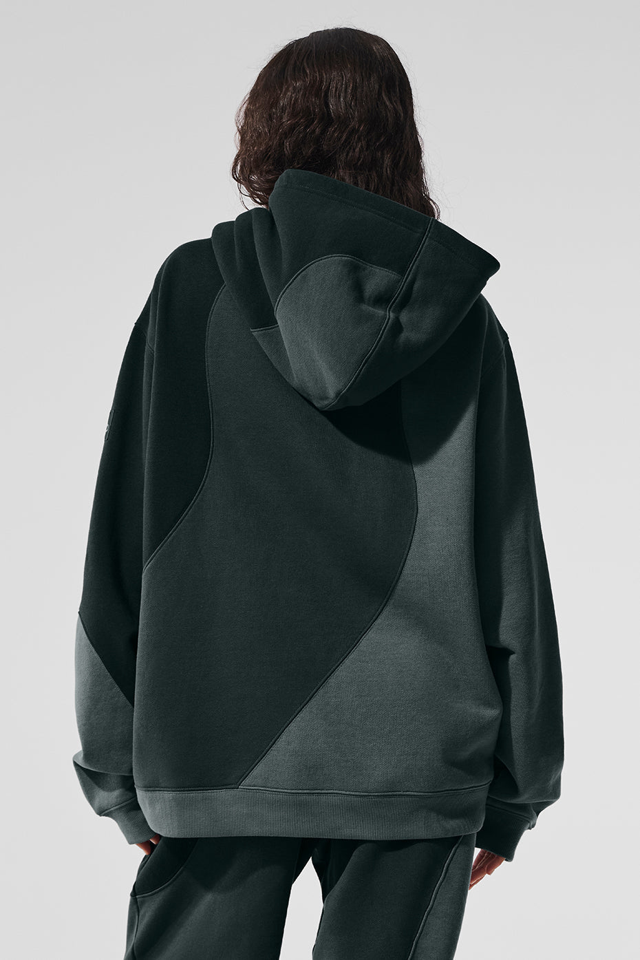 Make Waves Hoodie - Charcoal Green Tonal image 2