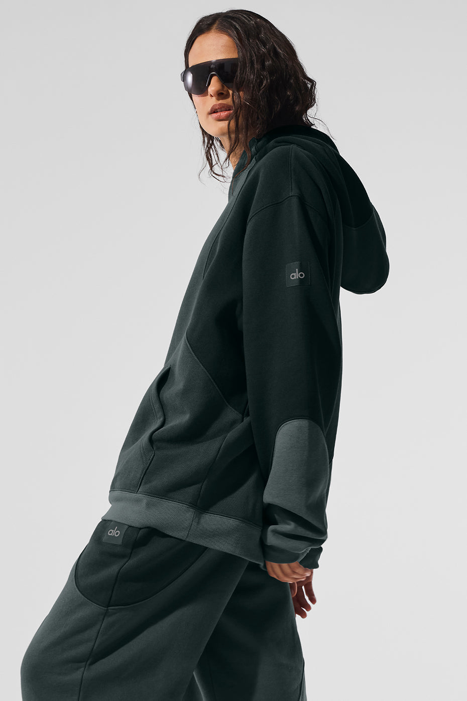 Make Waves Hoodie - Charcoal Green Tonal image 3