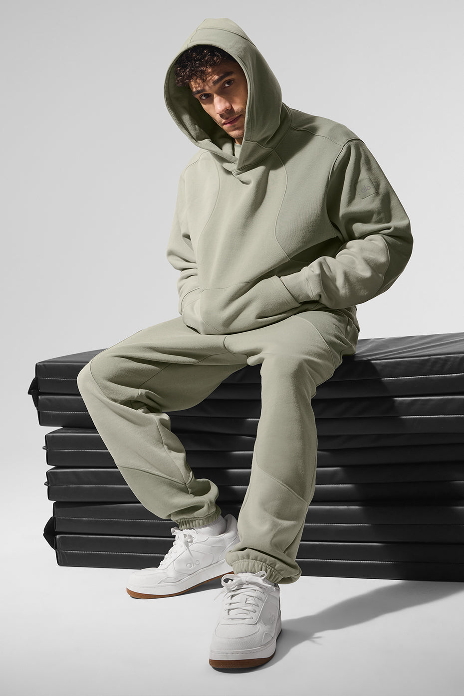 Make Waves Hoodie - Limestone Tonal image 1