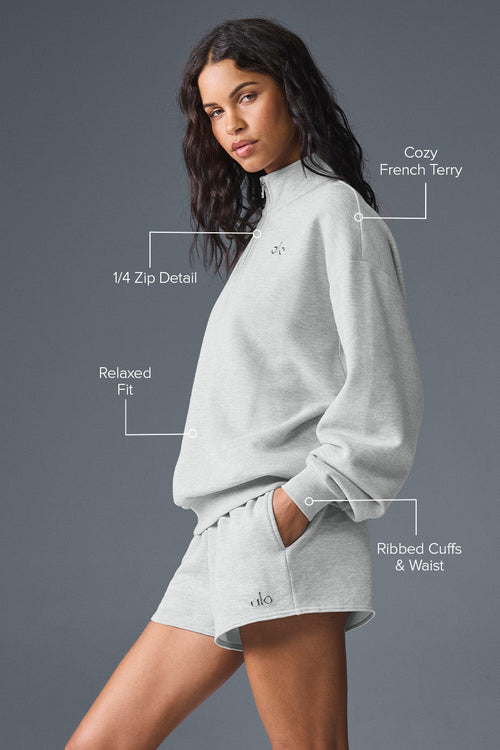 Accolade 1/4 Zip Pullover - Athletic Heather Grey image 2