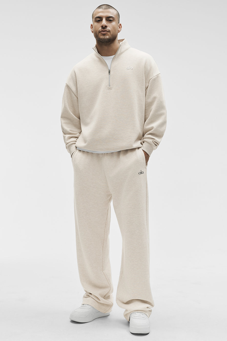 Accolade 1/4 Zip Pullover - Oatmeal Heather image 5
