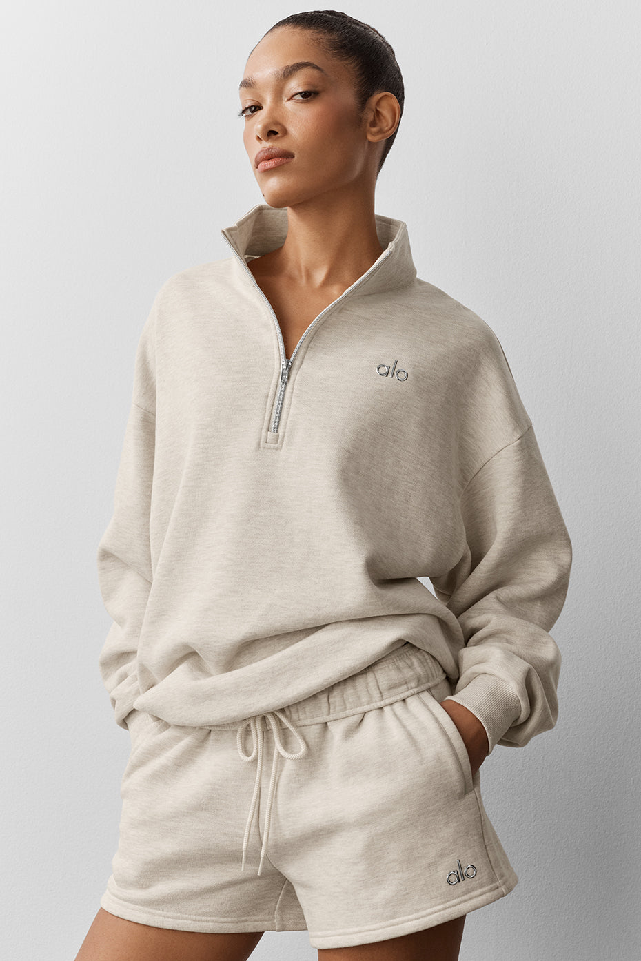 Accolade 1/4 Zip Pullover - Oatmeal Heather image 5