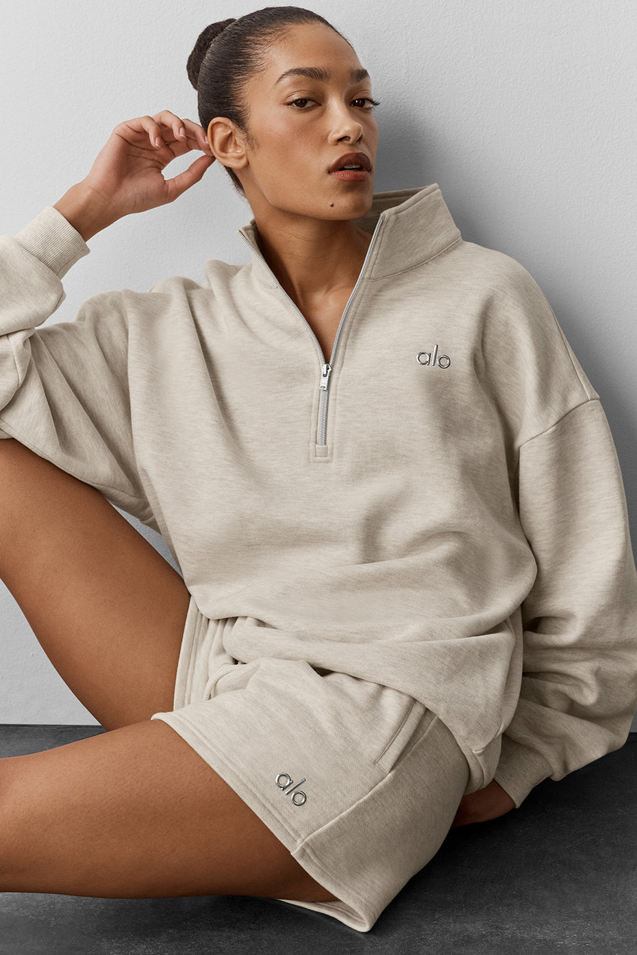 Accolade 1/4 Zip Pullover - Oatmeal Heather image 3