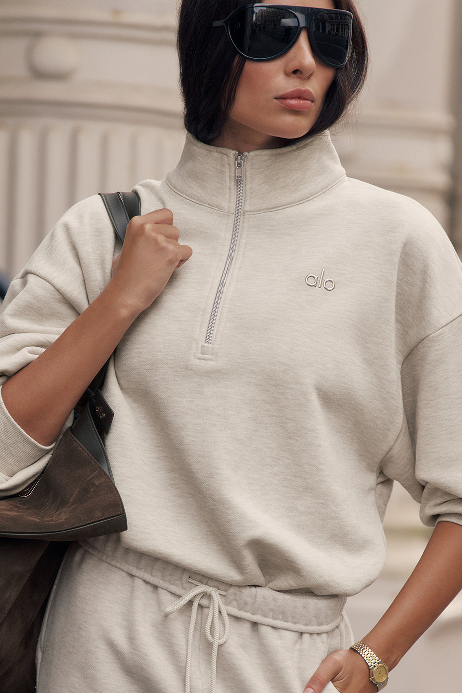 Accolade 1/4 Zip Pullover - Oatmeal Heather image 1