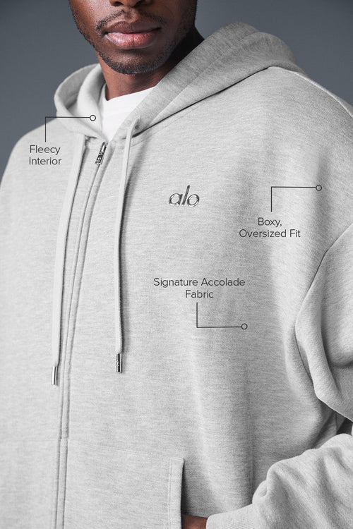 Accolade Full Zip Hoodie - Athletic Heather Grey image 2