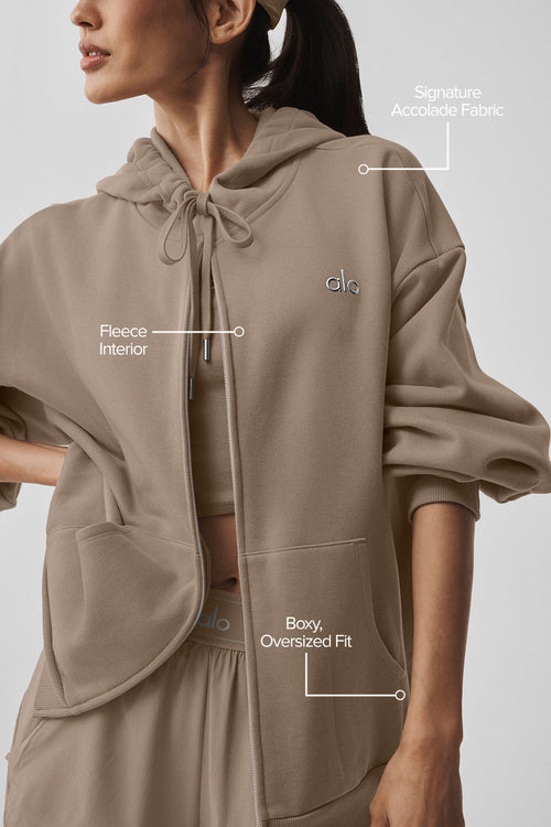 Accolade Full Zip Hoodie - Gravel image 2