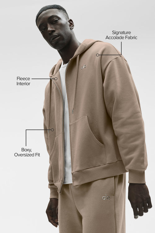Accolade Full Zip Hoodie - Gravel image 2