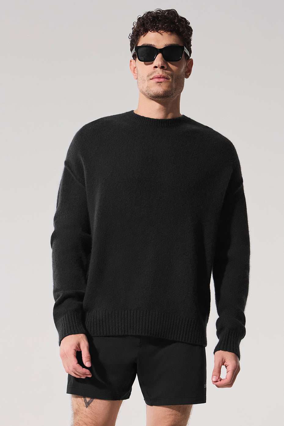 Unisex Wool Cashmere New Class Crewneck Sweater - Black image 1